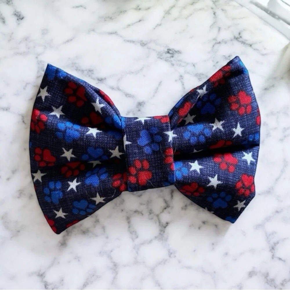DOG Bow Tie - 4th of July - Size S Small